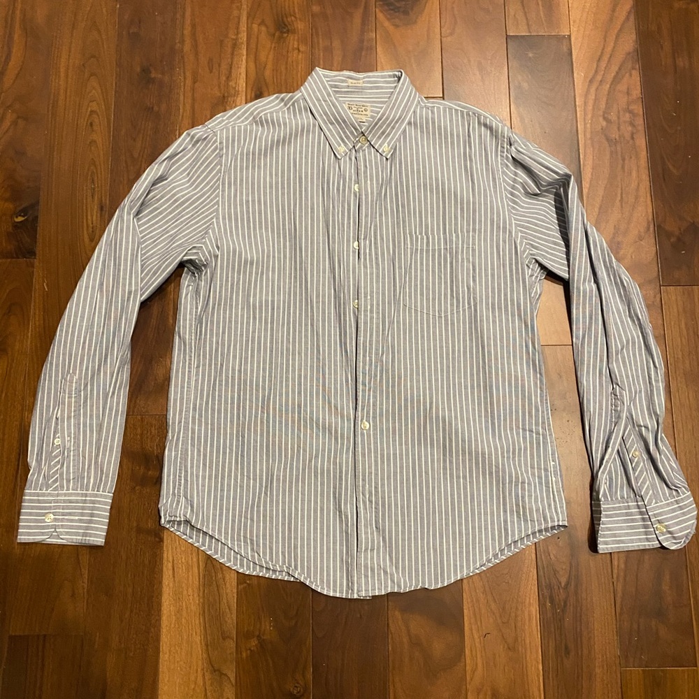 J.Crew Striped Oxford Button Down Shirt